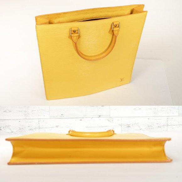 LOUIS VUITTON Large Citron Yellow Epi Leather Tote Handbag - Picture 8 of 14
